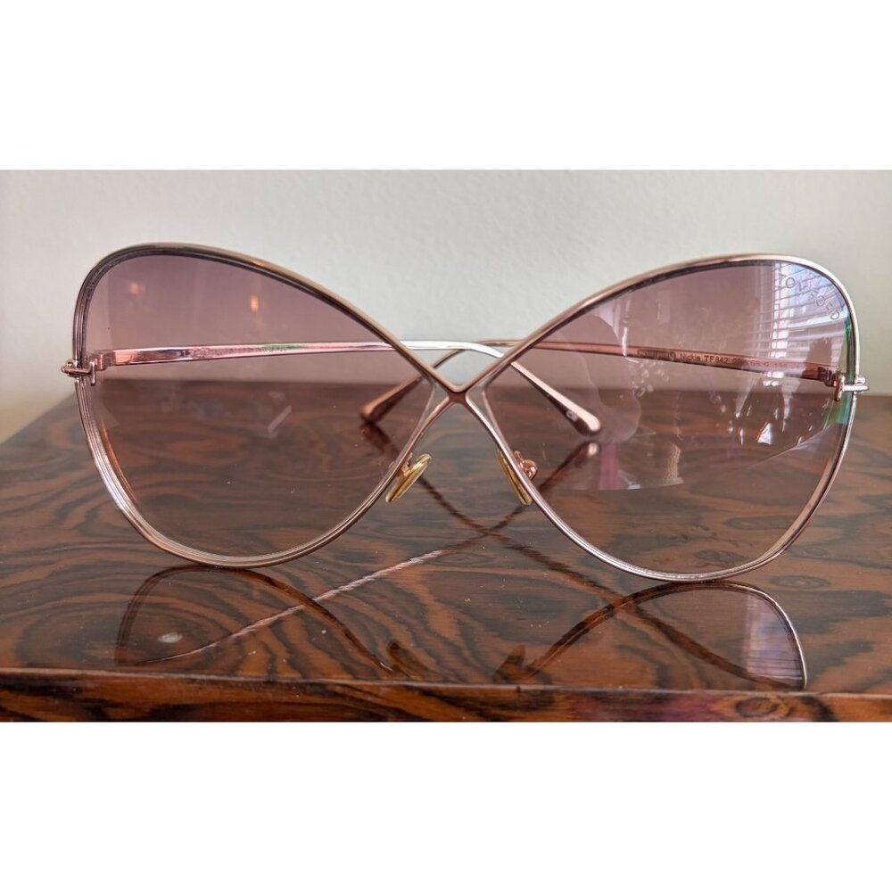 Tom Ford Butterfly Sunglasses Gold & Brown TF842 - Picture 10 of 15